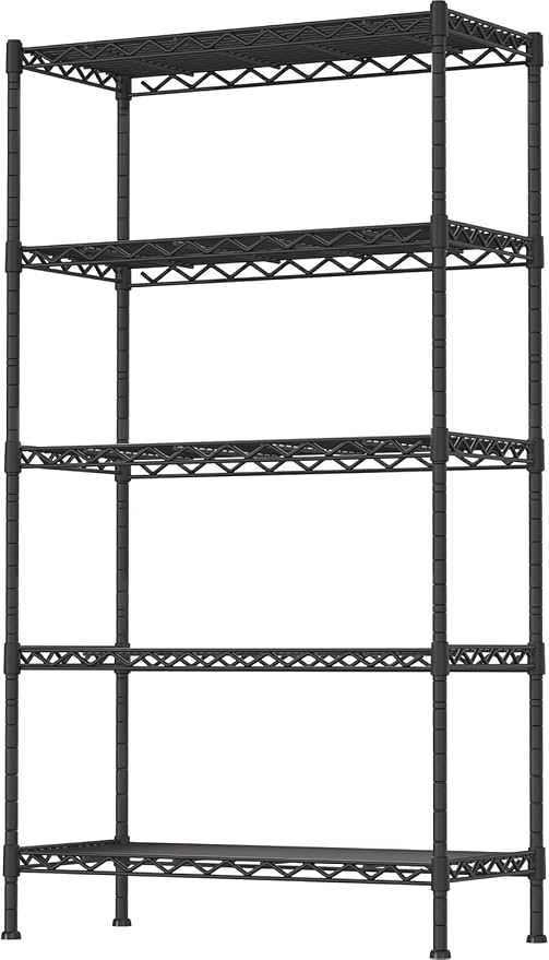 REGILLER 5-Shelf Adjustable Heavy Duty Storage Shelving Unit, Metal Organizer by REGILLER