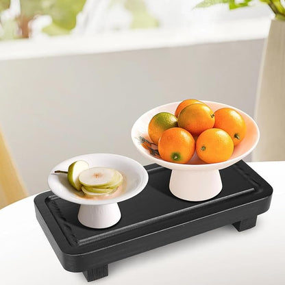 Small Black Kitchen Soap Tray for Counter Dish Soap Dispenser Wooden Display - Image 7