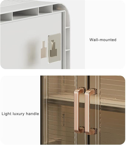 Without Drilling Wall Mounted Makeup Organizers Large Capacity Bathroom Storage - Image 7