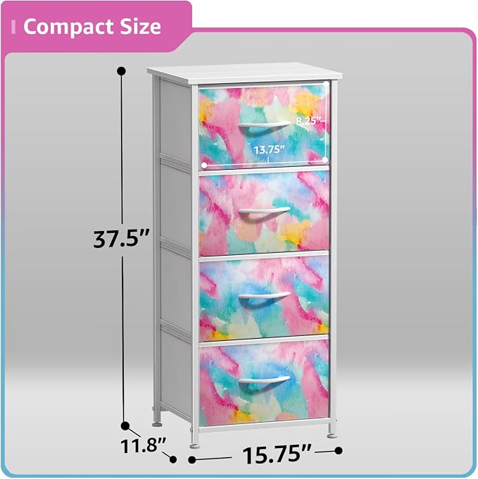 Sorbus Kids Dresser with 4 Drawers - Image 3