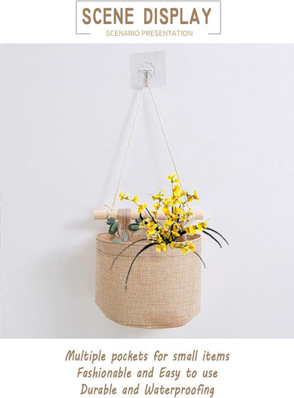 1 Pack Mini Cotton Linen Fabric Closet Detachable Foldable Washable Hanging - Image 7