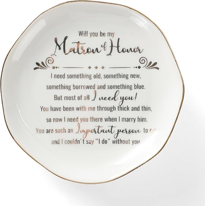 HOME SMILE Matron Of Honor Ring Dish by HOMESMILE