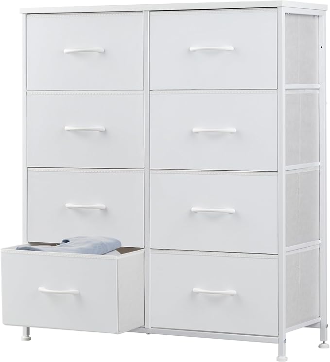 DUMOS Dresser for Bedroom with 8 Fabric Drawers, Tall Chest Organizer Units for by DumosLifestyle