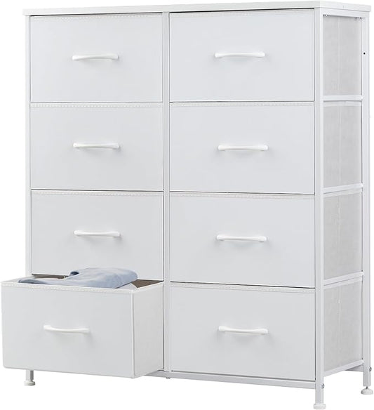 DUMOS Dresser for Bedroom with 8 Fabric Drawers, Tall Chest Organizer Units for by DumosLifestyle
