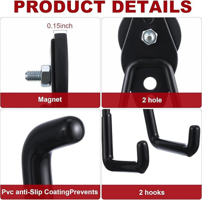 Landhoow Large Magnetic Hooks Heavy Duty Garage Magnet Hooks Strong Storage - Image 3
