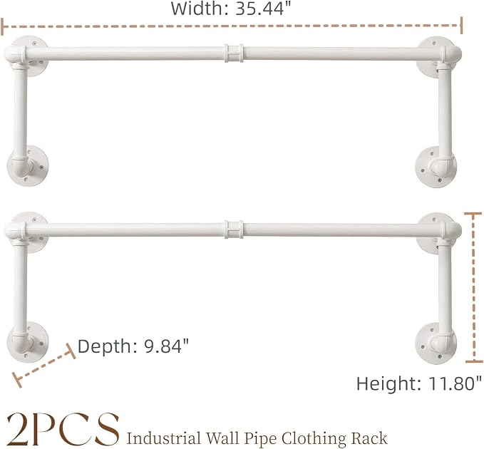 Clothes Racks, Industrial Pipe Clothing Racks - Image 4
