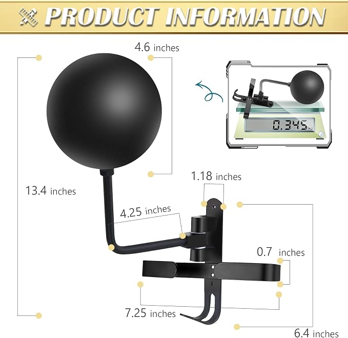 Kikerike Motorcycle Helmet Rack Wall Mount 180 Degree Rotation Metal Bike - Image 2