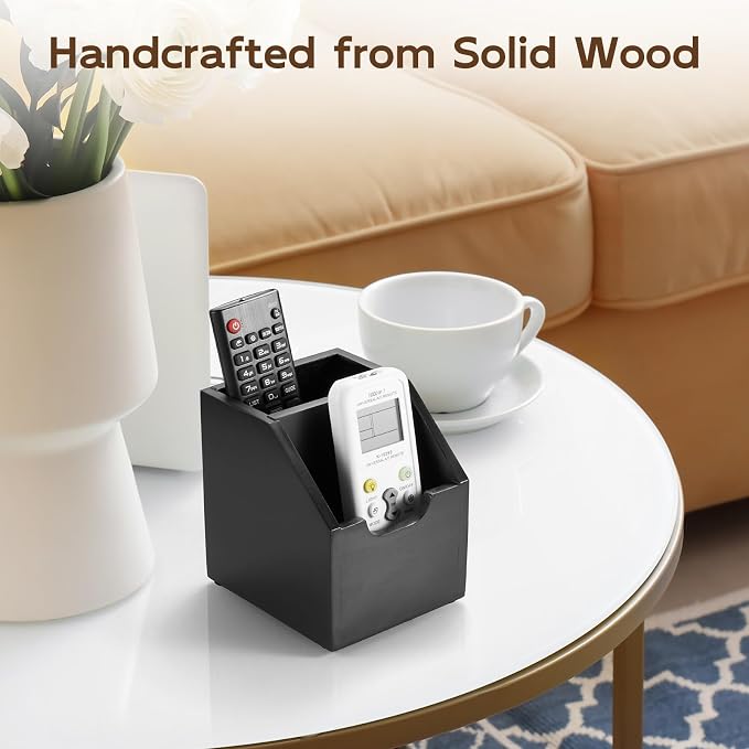 Remote Control Holder, TV Remote Holder, Wood Farmhouse Remote Caddy - Image 3