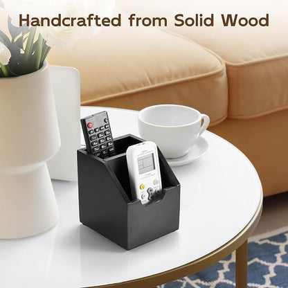 Remote Control Holder, TV Remote Holder, Wood Farmhouse Remote Caddy - Image 3