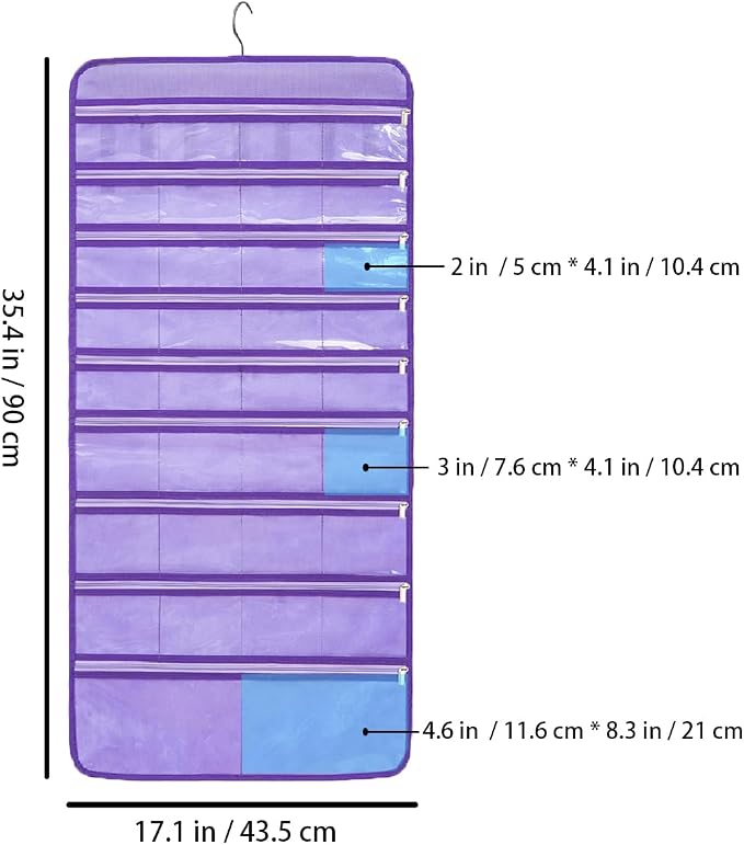 Travel Jewelry Organizer Dual Sided Hanging Earring Holder Bracelet Storage - Image 6