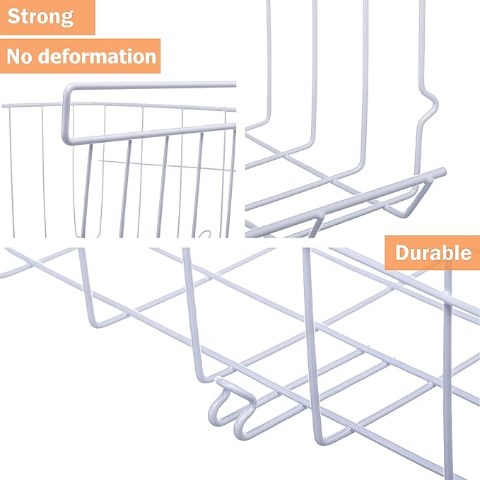 Lonians 2-Pack Under Shelf Hanging Storage Baskets - Image 3