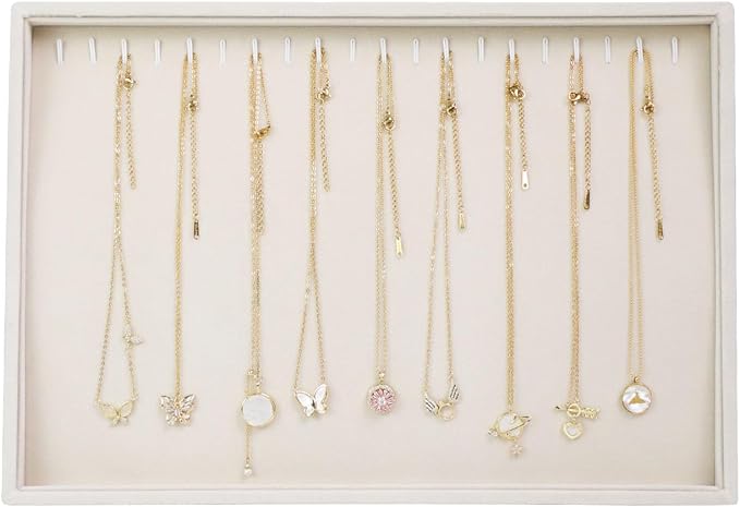Stratalife 20 Hooks Necklace Organizer Tray, Stackable Jewelry Organizer by Stratalife