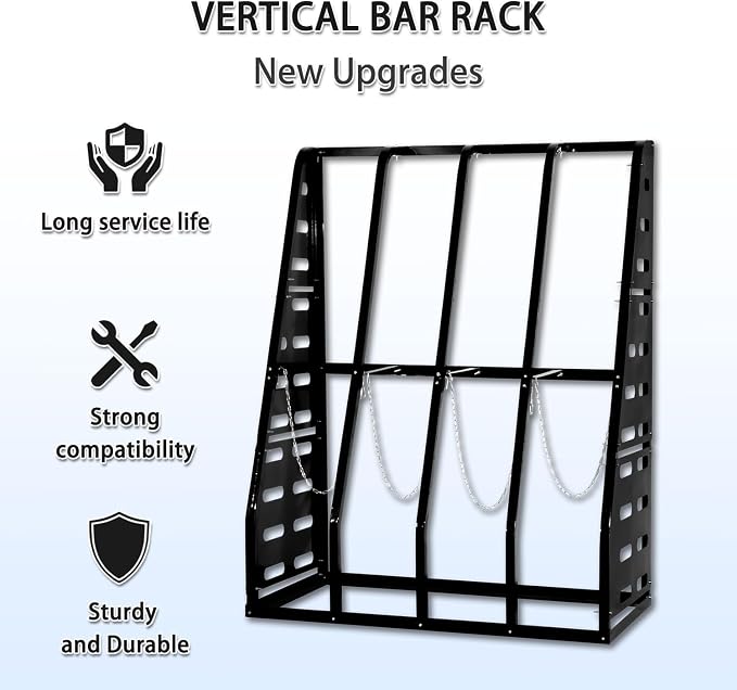 Steel Vertical Long Parts Storage Rack, Lumber Storage Rack 1500 LBS Capacity - Image 2