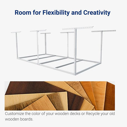 FLEXIMOUNTS 4x8 Overhead Garage Storage Rack without Decking, Garage Storage - Image 3