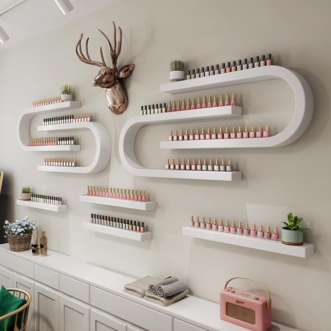 Wall Mounted Shelf Nail Polish Bottle Display Rack, U-Shaped Essential Oil by Unknown