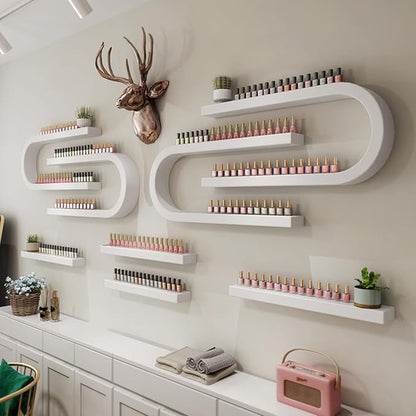 Wall Mounted Shelf Nail Polish Bottle Display Rack, U-Shaped Essential Oil by Unknown
