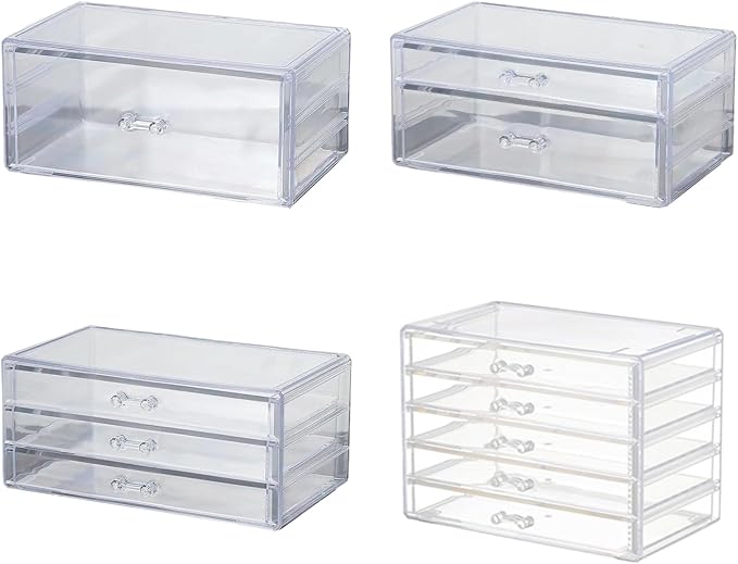 Space Saving Acrylic Cosmetic Storage Drawers Multi Drawers Acrylic Organizer - Image 9
