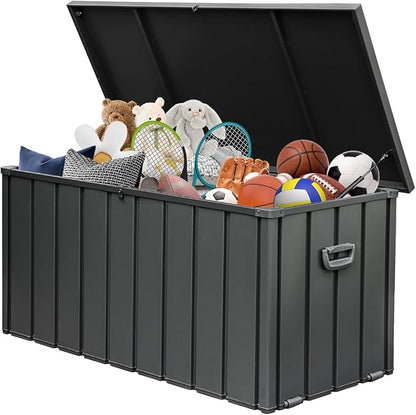 Domi 120 Gallon Deck Box, Metal Outdoor Storage Box by domioutdoorliving
