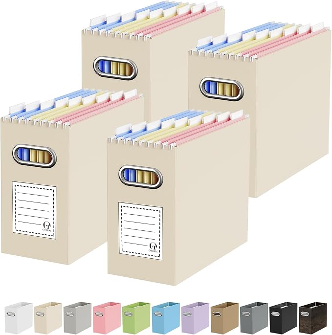 Portable Collapsible Cardboard File Box by Oterri