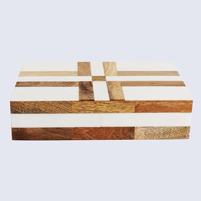 Handicrafts Home White Decorative Storage Box - Image 4