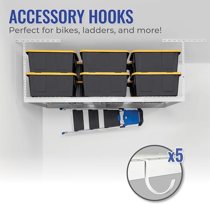 SafeRacks 4x8 Overhead Garage Storage Rack Heavy Duty - Image 4