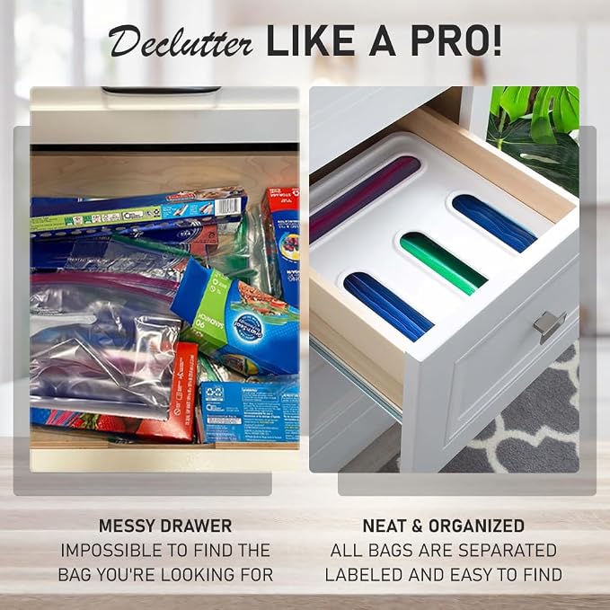 FALAH Food Storage Bag Organizer, 4 in 1 Plastic Bag Organizers - Image 6