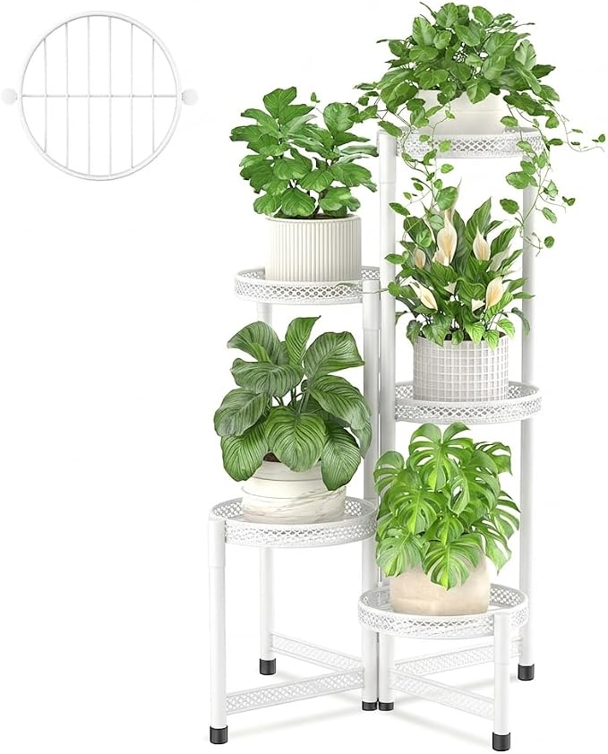 iDavosic.ly Plant Stand Indoor Outdoor, 5 Tier Corner Metal Flower Display by iDavosicly