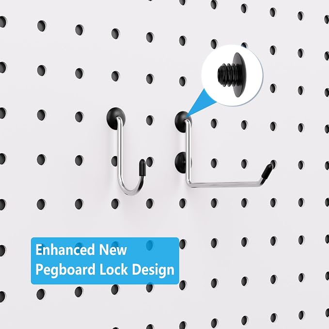 FRIMOONY Peg Board Organizer Accessories, Pegboard Hook Locks, - Image 3