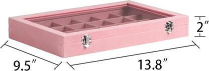 Frebeauty Velvet Jewelry Tray, 24 Grid Jewelry Organizer - Image 3