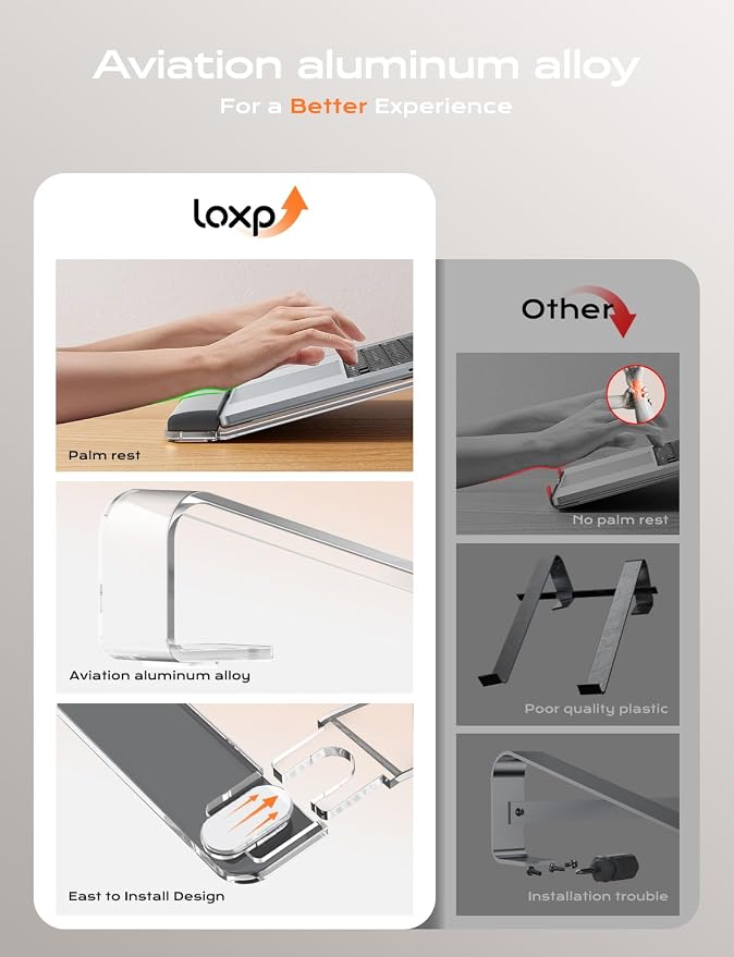 Acrylic Laptop Stand for Desk, Laptop Stand - Image 2