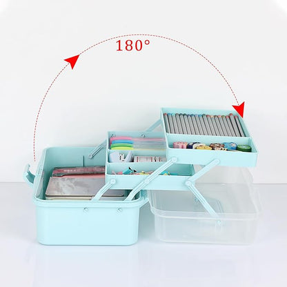 BTSKY 3-Layer Plastic Dividing Storage Box Craft Organizer and Storage - Image 2
