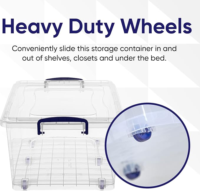 Superio Storage Bins with Lids- Clear Boxes - Image 6