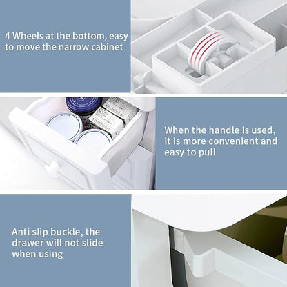 Conworld Super Light Weight Slim Plastic Bathroom Storage, Self-Assembling - Image 7