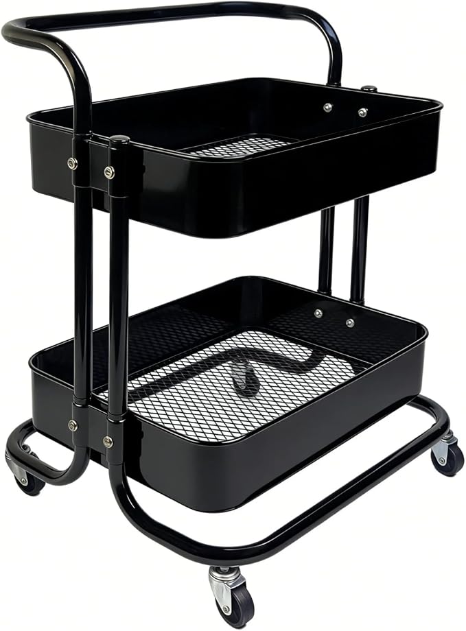 2 Tier Rolling Utility Cart by Ufriandz
