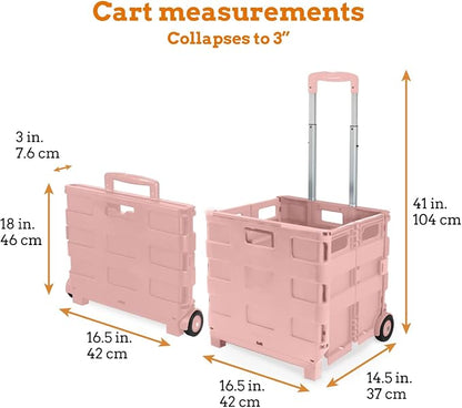 Ultra-Slim Rolling Collapsible Storage Pack-N-Roll Utility-carts, - Image 2