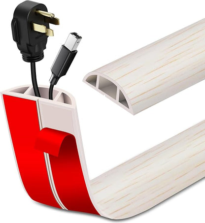Floor Cord Cover Self Adhesive Cord Hider Floor Extension Cord Covers by LSGCQ