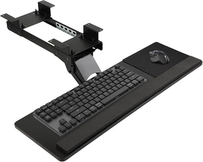 Keyboard Tray - Under Desk Keyboard Tray， 360° Adjustable Slide Out Keyboard by GCCSJ