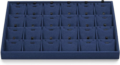 24 Grids Microfibrt Necklace Tray Jewelry Display Tray Necklace Holder Display - Image 6