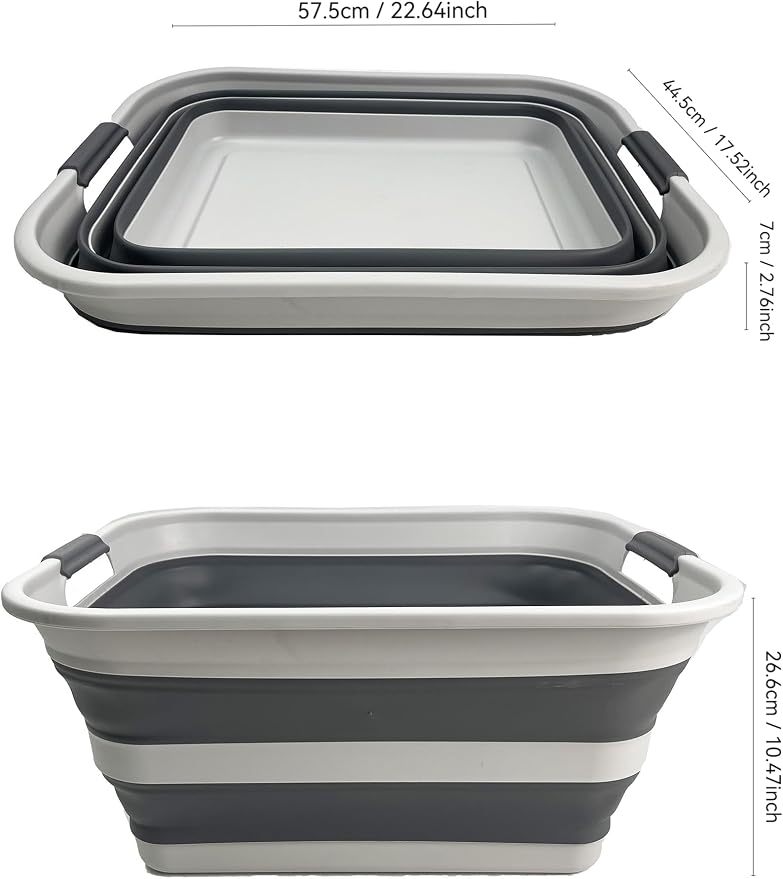 SAMMART Collapsible Plastic Laundry Basket - Image 3