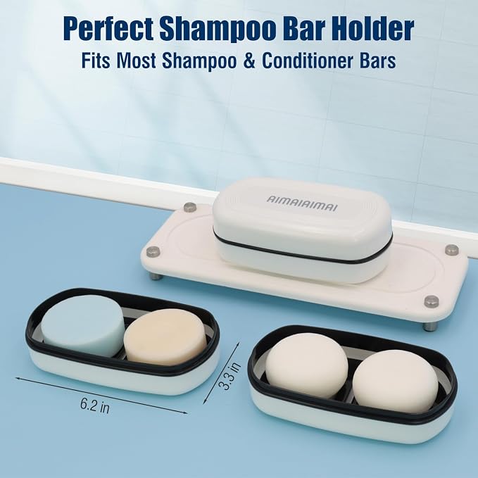 Shampoo Bar Holder Travel Case for Two Bars – Compatible - Image 2