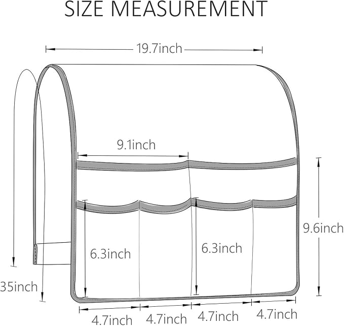 FLYILY Sofa Armrest Organizer Non-Slip Arm Chair Hanging Caddy Remote Control - Image 3