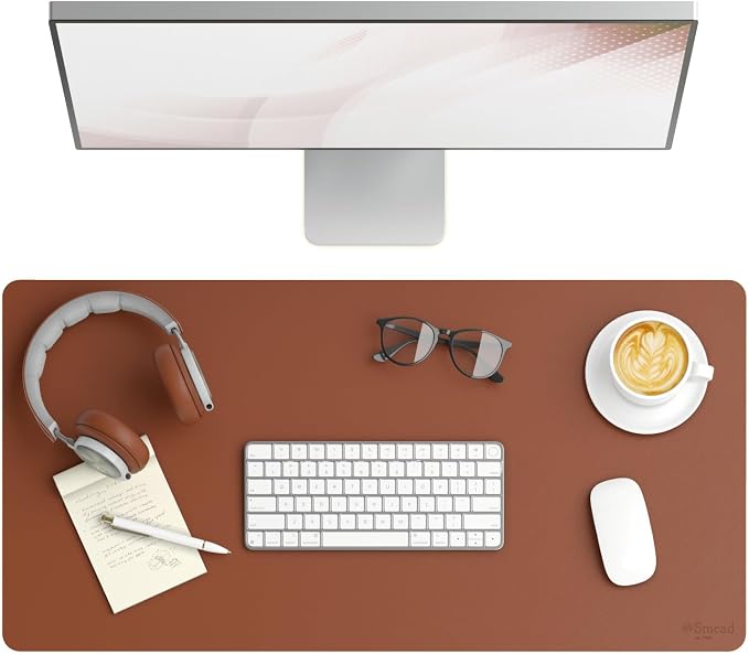 Smead Desk Pad, Vegan Leather Desk Mat by SMEAD
