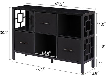 HOMISSUE 6 Cube Storage Organizer Shelf, Rustic Short Bookshelf - Image 2