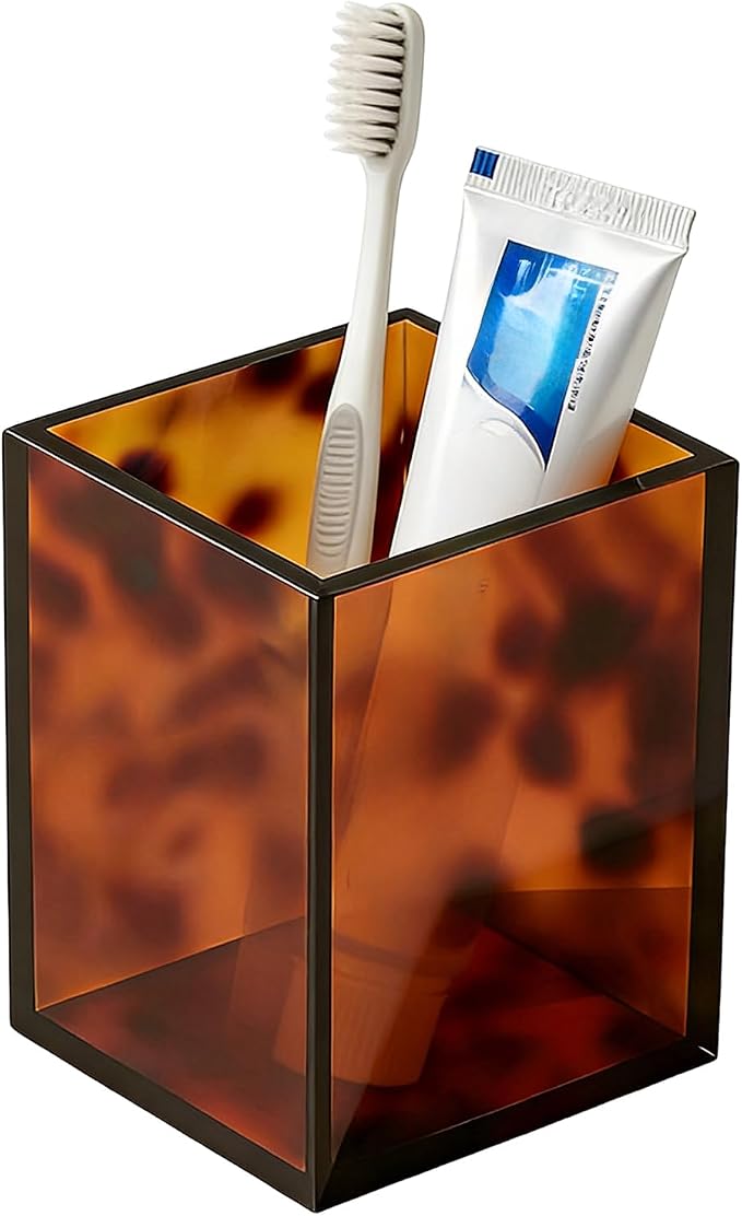 Toiletry Caddy - Resin Leopard Print Shelf Organizer, Grip Base Cosmetic Holder by Unknown