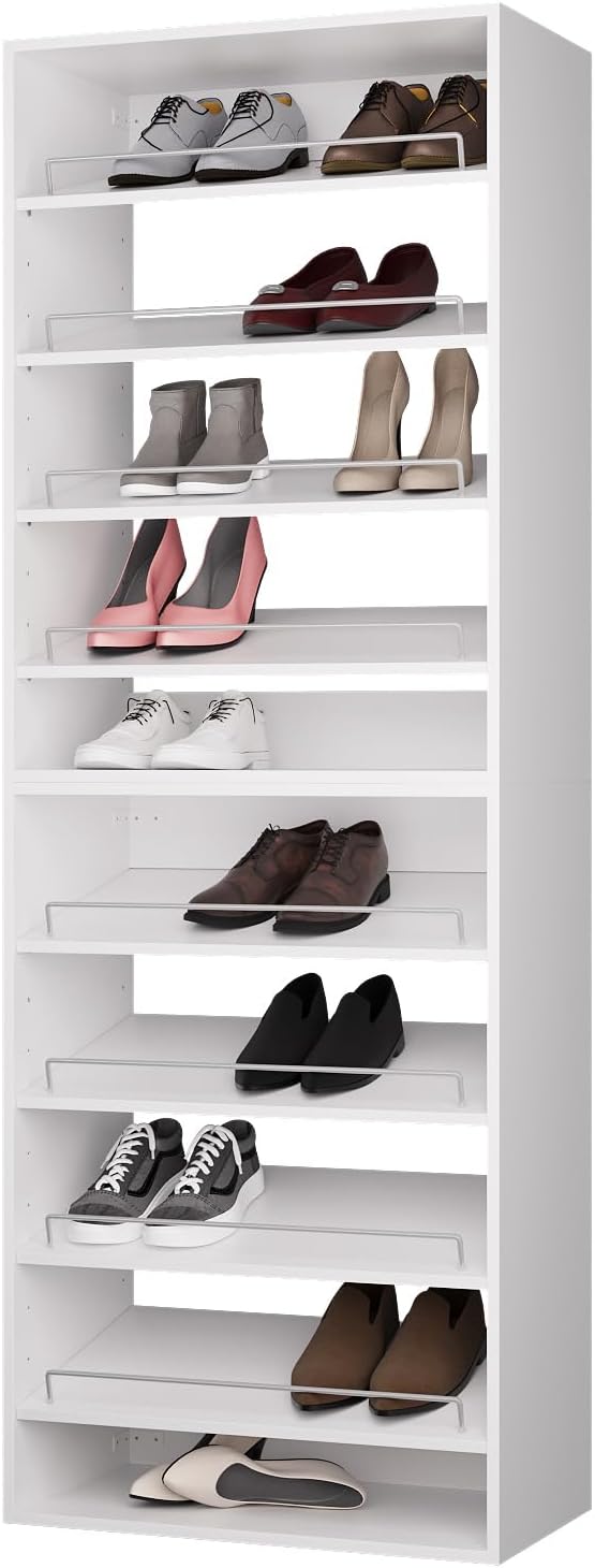 ROOMTEC Modular Closet System, 31.5" Shoe Shelf Closet Tower Wall-Mounted by ROOMTEC