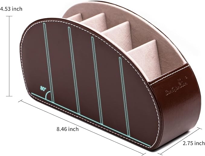 Remote Control Holder, PU Leather Organizer Box - Image 2