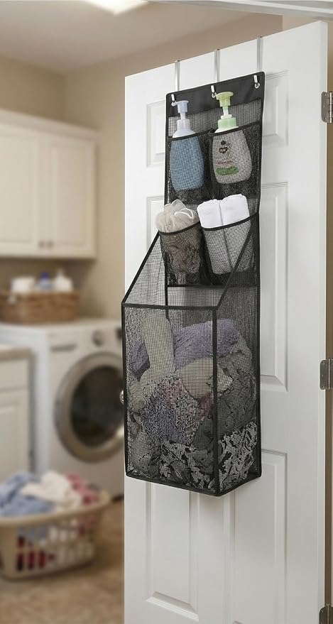 ALYER Multifunctional Over The Door Laundry Basket, Behind The Door Storage - Image 7