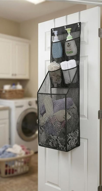 ALYER Multifunctional Over The Door Laundry Basket, Behind The Door Storage - Image 7
