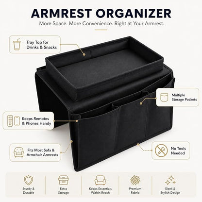 Dependable Industries inc. Essentials Sofa Armrest Organizer - Image 5