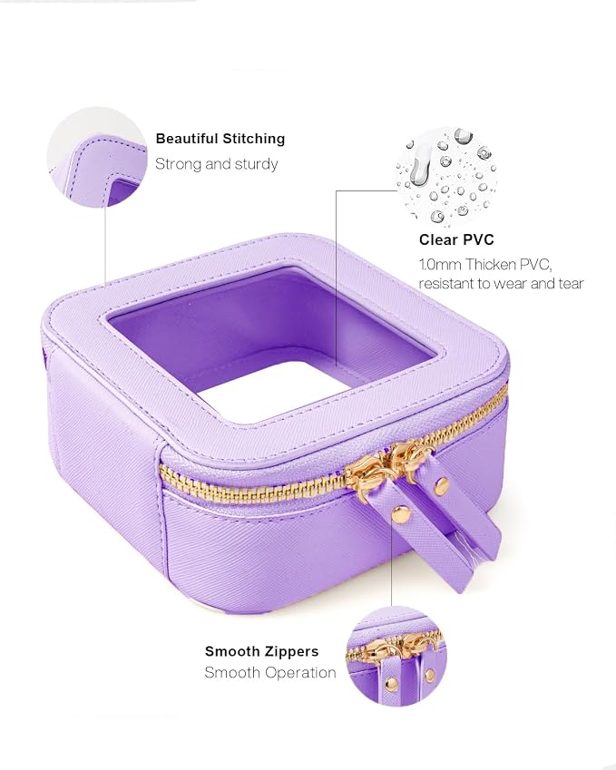 Travel Clear Makeup Bag Set, TSA Approved Cosmetic Bag Case - Image 3